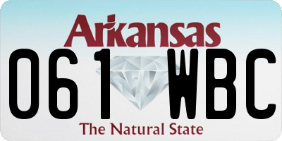 AR license plate 061WBC