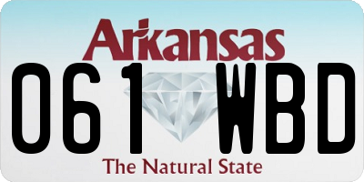 AR license plate 061WBD