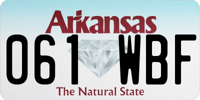 AR license plate 061WBF