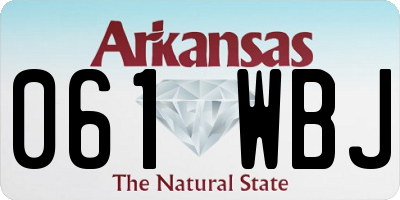 AR license plate 061WBJ