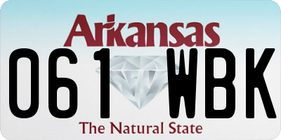 AR license plate 061WBK