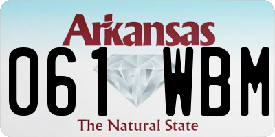 AR license plate 061WBM