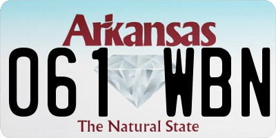 AR license plate 061WBN