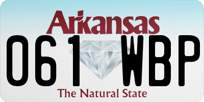 AR license plate 061WBP