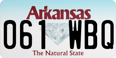 AR license plate 061WBQ