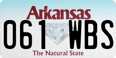 AR license plate 061WBS