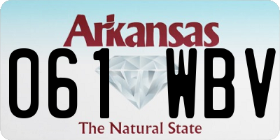 AR license plate 061WBV