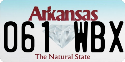 AR license plate 061WBX