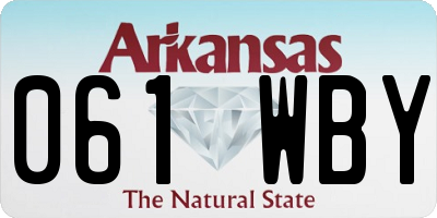 AR license plate 061WBY