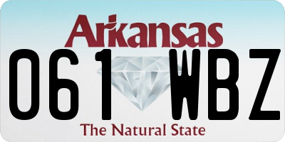 AR license plate 061WBZ