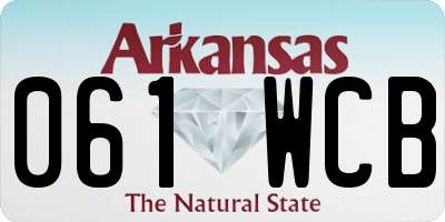 AR license plate 061WCB