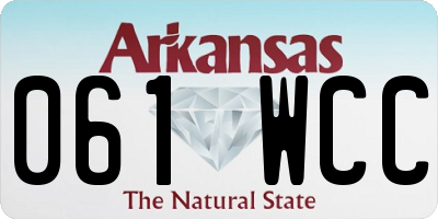 AR license plate 061WCC