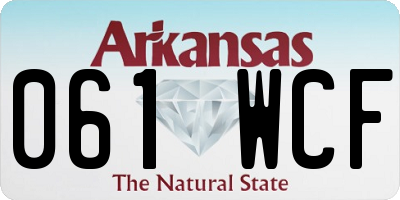 AR license plate 061WCF