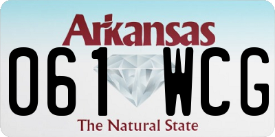 AR license plate 061WCG