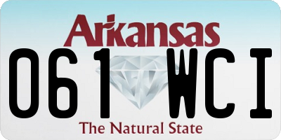 AR license plate 061WCI