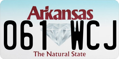 AR license plate 061WCJ
