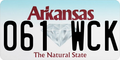 AR license plate 061WCK