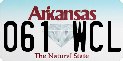 AR license plate 061WCL