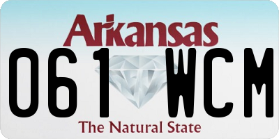 AR license plate 061WCM