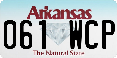 AR license plate 061WCP