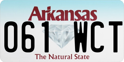AR license plate 061WCT