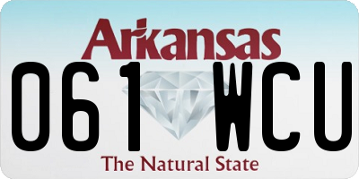 AR license plate 061WCU