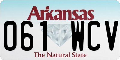 AR license plate 061WCV