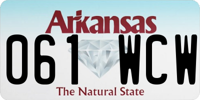 AR license plate 061WCW