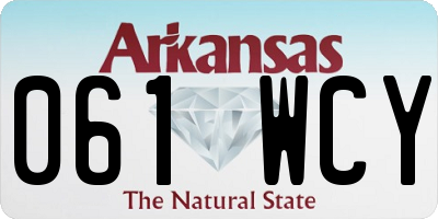 AR license plate 061WCY