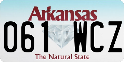 AR license plate 061WCZ
