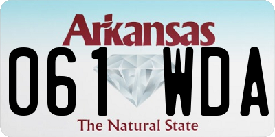 AR license plate 061WDA
