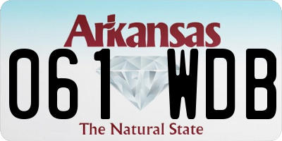 AR license plate 061WDB