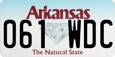 AR license plate 061WDC
