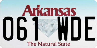 AR license plate 061WDE