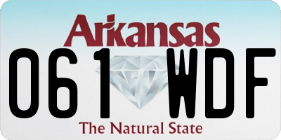 AR license plate 061WDF