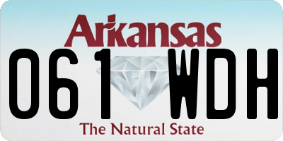 AR license plate 061WDH