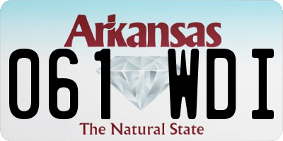 AR license plate 061WDI