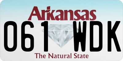 AR license plate 061WDK