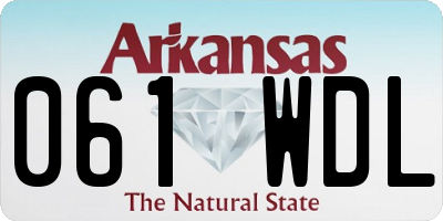 AR license plate 061WDL