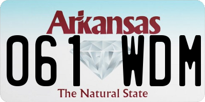 AR license plate 061WDM
