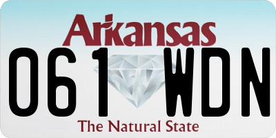 AR license plate 061WDN