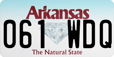 AR license plate 061WDQ