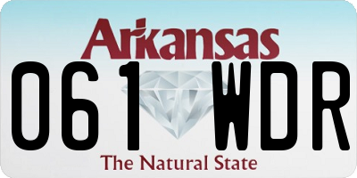 AR license plate 061WDR