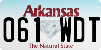 AR license plate 061WDT
