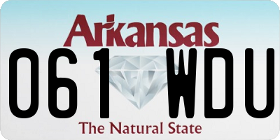 AR license plate 061WDU