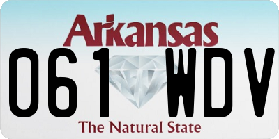 AR license plate 061WDV