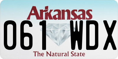 AR license plate 061WDX