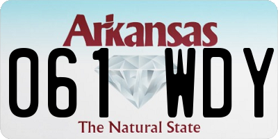 AR license plate 061WDY
