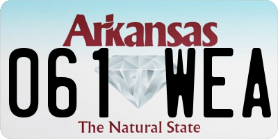AR license plate 061WEA