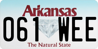 AR license plate 061WEE